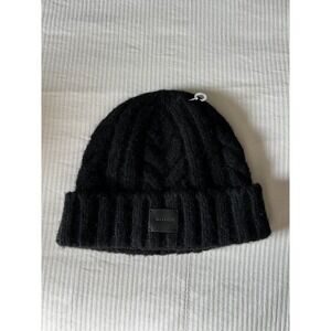 All Saints Black Knit Beanie